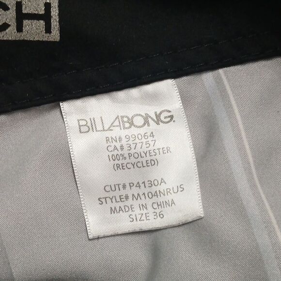 Billabong Mens Board Shorts Swim Trunk Black Purple Check Plaid Drawstring Sz 36 - Picture 11 of 11